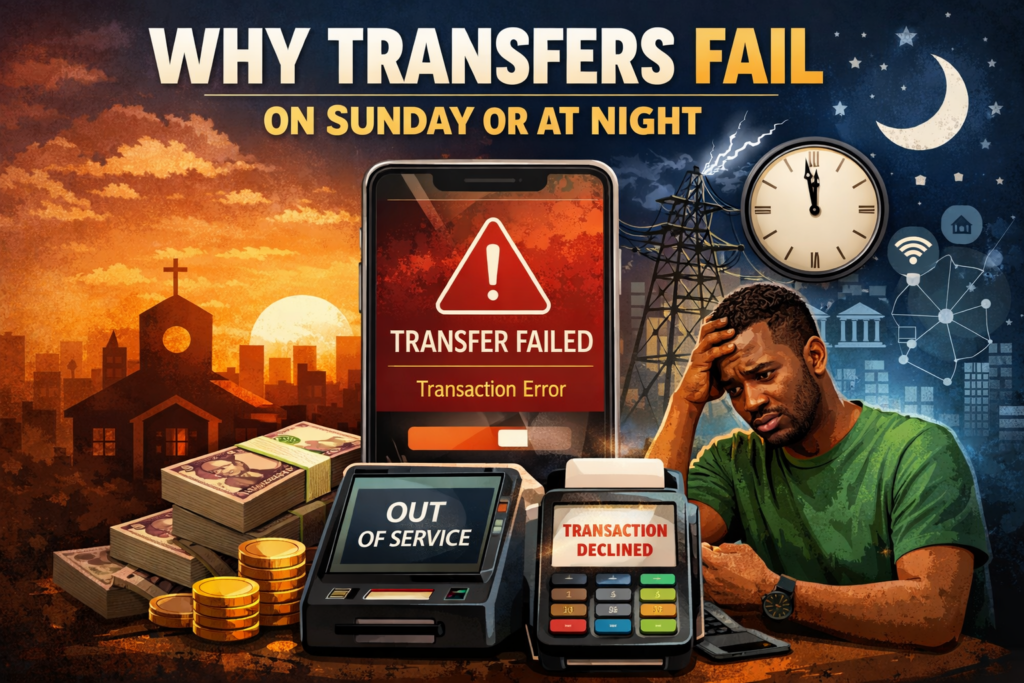 Why Transfers Fail on Sunday Or At Night Photo