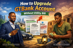 How to upgrade GTBank Account Without Utility Bill Photo