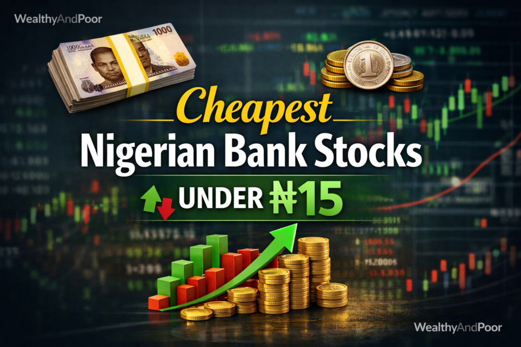Cheapest Nigerian Bank stocks Under  ₦15 Naira Photo