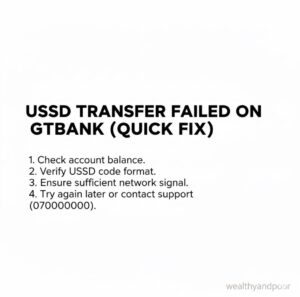 USSD Transfer Failed on GTBank — Quick Fix Photo