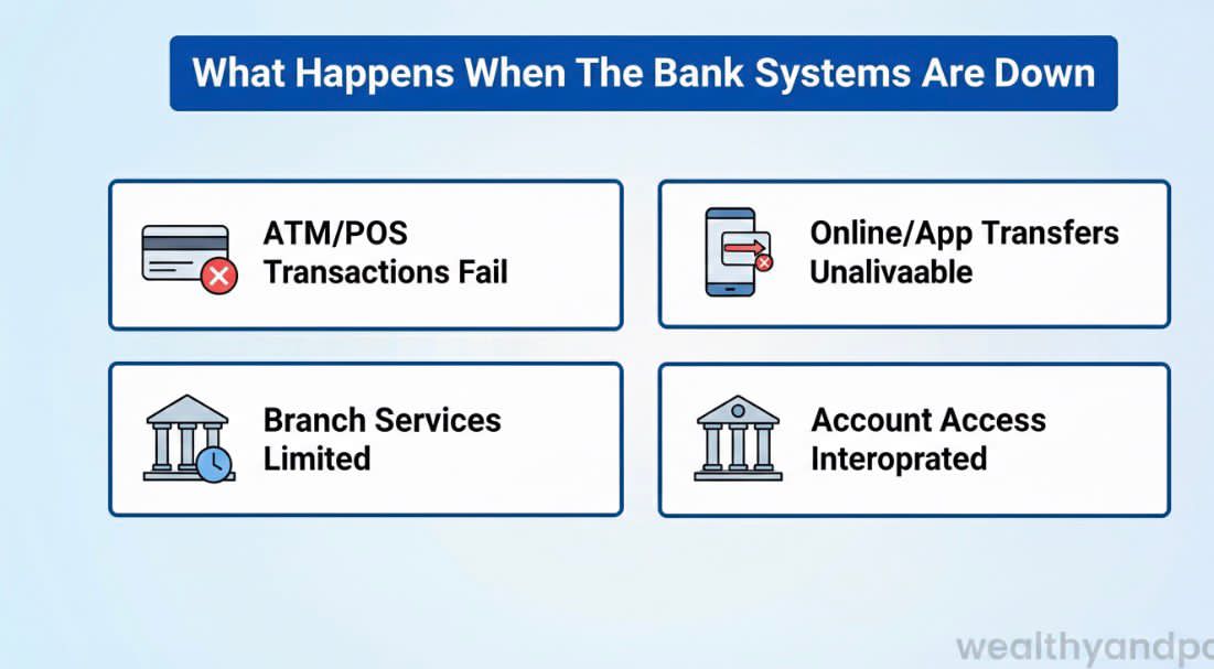 What Happens When Bank Systems Are Down - Wealthyandpoor