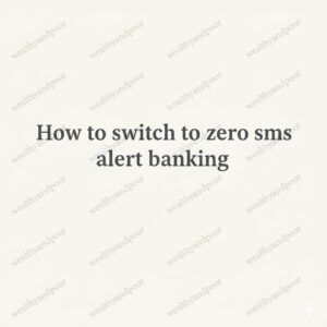 How to Switch to Zero SMS Alert Banking Photo