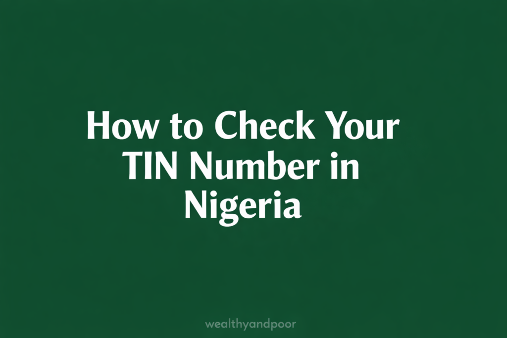 How to Check Your TIN Number in Nigeria Photo