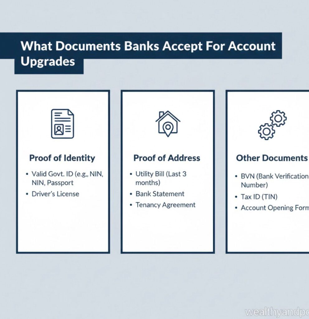 What Documents Banks Accept for Account Upgrades Photo