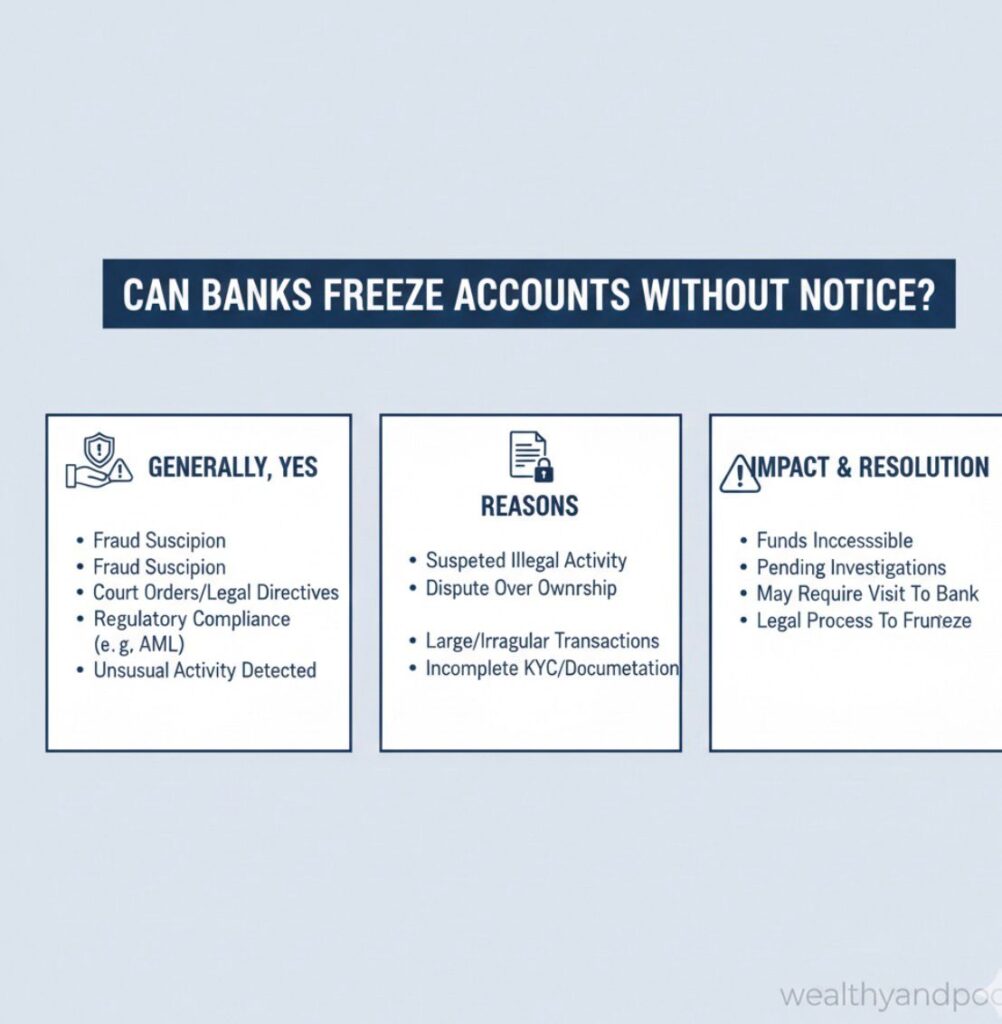 Can Banks Freeze Accounts Without Notice? Photo