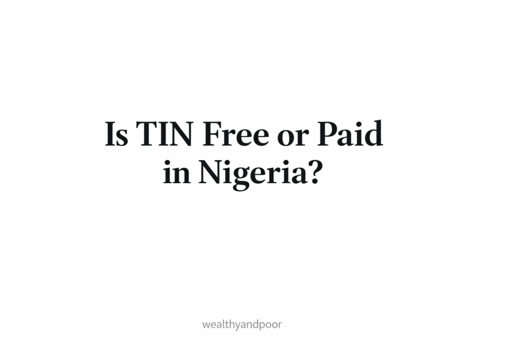 Is TIN free in Nigeria or Paid? Photo