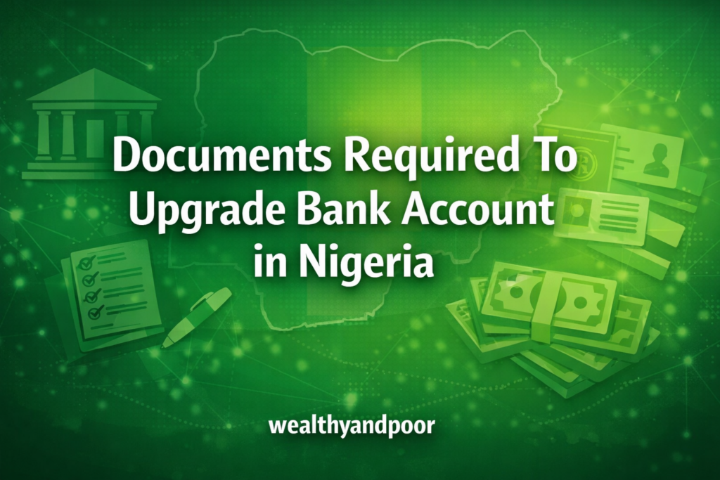 Documents Required To Upgrade Bank Account in Nigeria Photo