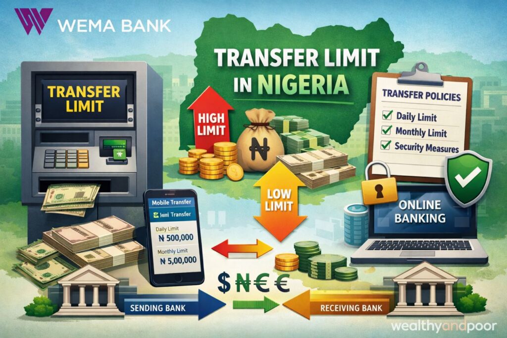Wema Bank Transfer Limit in Nigeria Photo