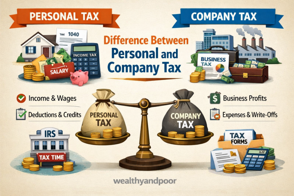 Difference Between Personal and Company Tax Photo