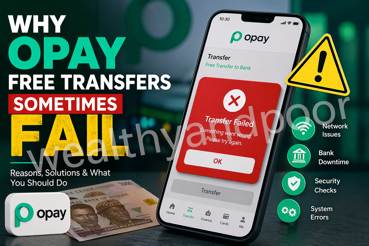 Why Opay Free Transfers Sometimes Fail - Wealthyandpoor