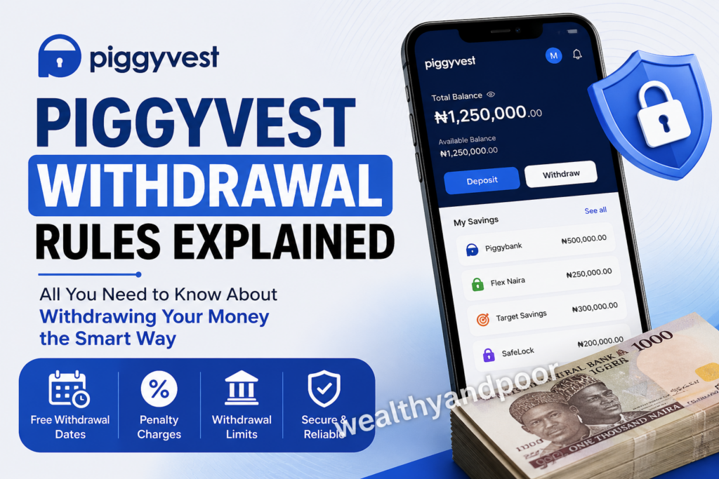 Piggyvest Withdrawal Rules Explained Photo