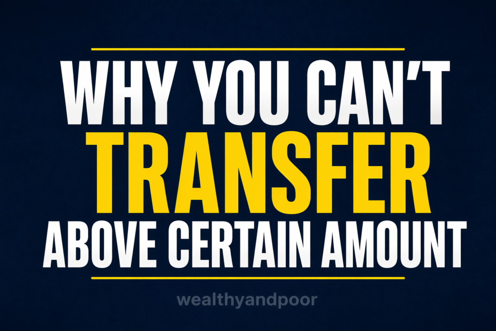 Why You Can’t Transfer Above Certain Amount Photo