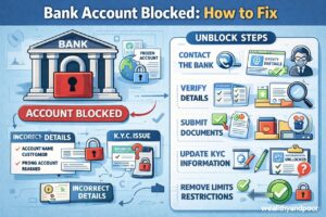 Bank account blocked how to fix Photo