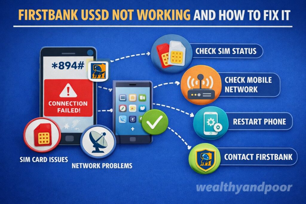 FirstBank USSD Not Working and how to Fix it Photo