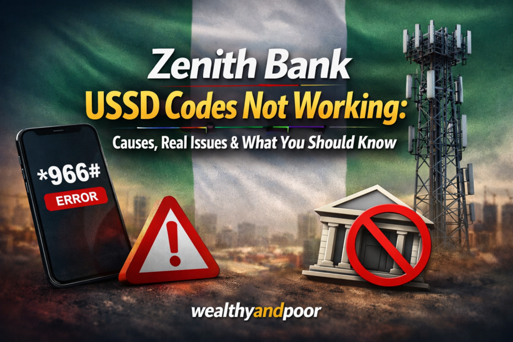 Zenith Bank USSD Codes Not Working Causes Photo