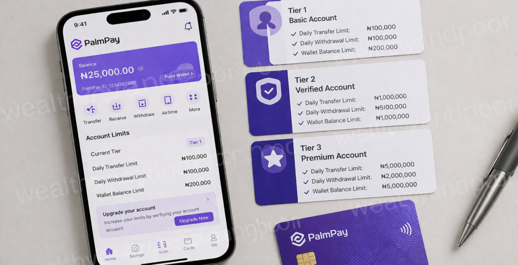 PalmPay account upgrade limits Photo