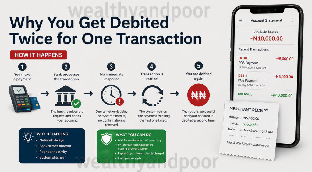 Why You Get Debited Twice for One Transaction Photo