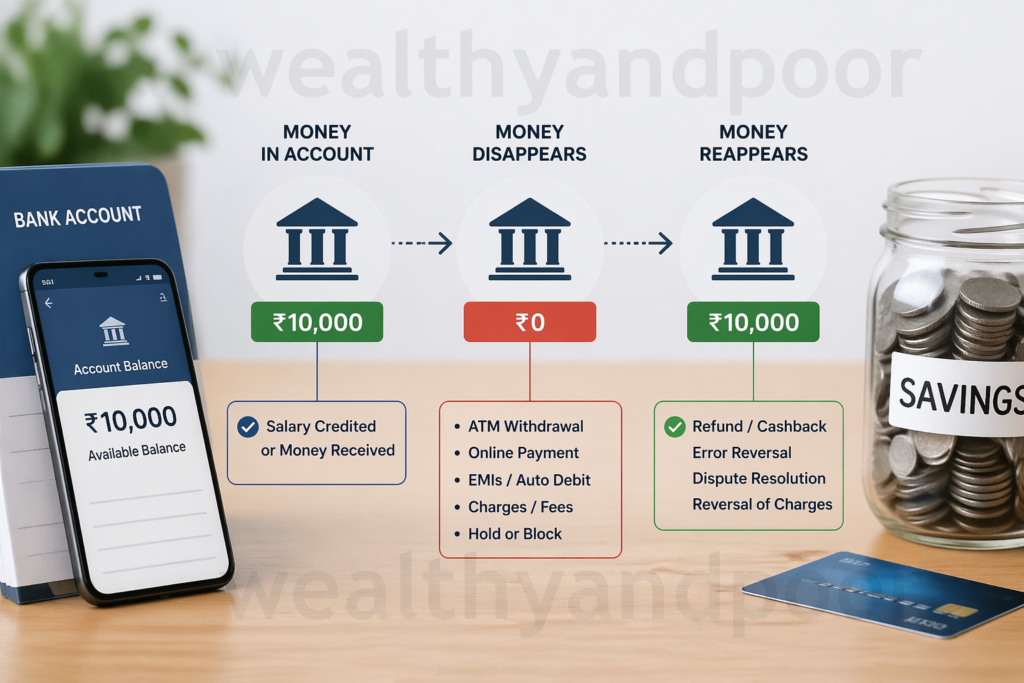 Why Money Disappears Then Reappears in Bank Account Photo